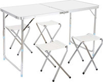Funky Chairs 60 cm Çantalı Tabureli Dikdörtgen Alüminyum Gri Kamp Maması