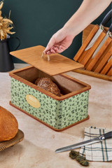 welcomein Özel Tasarım Doğal Ahşap Ekmeklik Sepeti Lüks Ekmeklik Kutusu Çok Amaçlı Kutu Mutfak Kitchen Bread