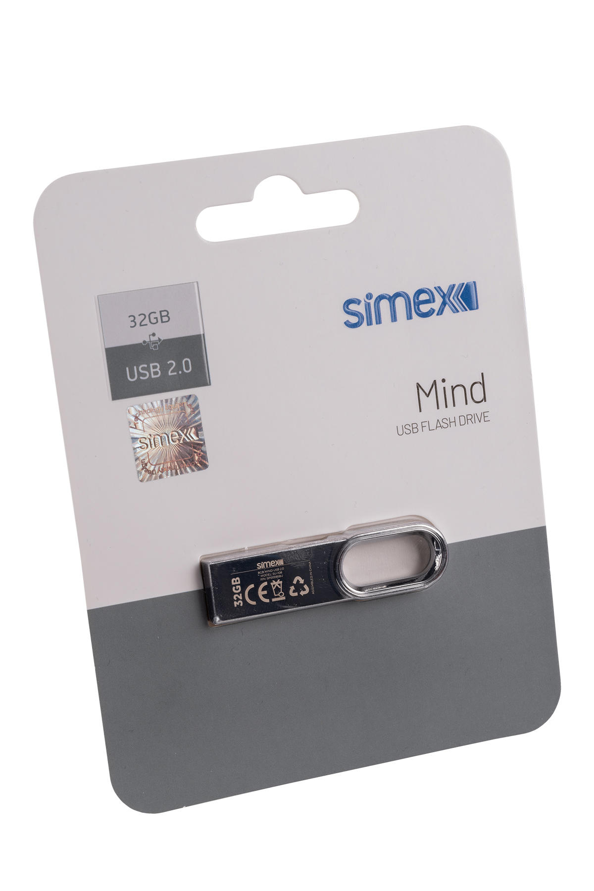 Simex SU 108 Mind USB 2.0 USB Type A 32 GB Flash Belek Gümüş