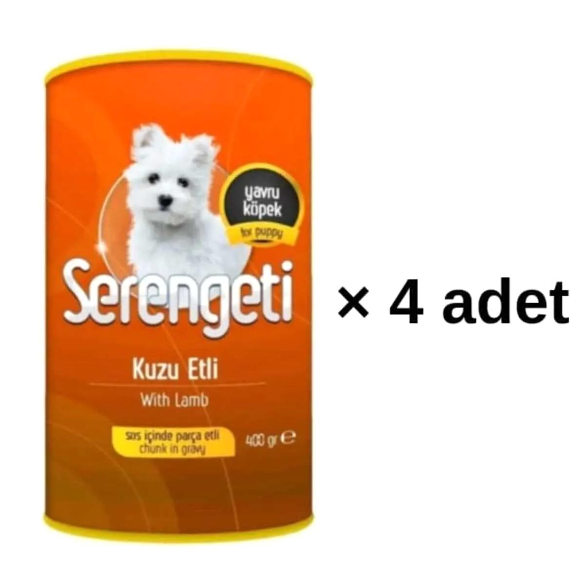 Serengeti Kuzu Etli Parça Etli-Soslu Yavru Köpek Maması 4 x 400 gr 4'lü