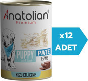 Anatolian Premium Kuzulu Parça Etli Yavru Köpek Maması 12 x 400 gr 12'li