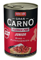 Animonda Gran Carno Sığır Etli-Yürekli Parça Etli Yavru Köpek Maması 400 gr Tekli