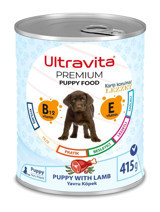 Ultravita Premium Yüksek Proteinli Kuzu Etli Yavru Köpek Maması 415 gr Tekli