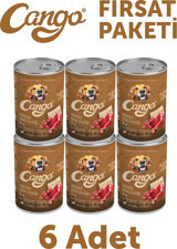 Cango Biftekli Parça Etli Yetişkin Köpek Maması 6 x 415 gr 6'lı