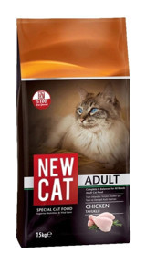 Newcat Tavuklu Tahıllı Yetişkin Kedi Maması 15 kg