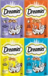 Dreamies Ördekli-Peynirli-Somonlu-Tavuklu Tahıllı Yetişkin Kedi Maması 4x60 gr