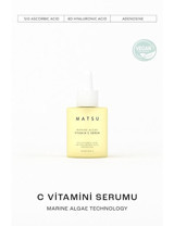 Matsu Marine Algae C Vitaminli Yaşlanma Karşıtı Jel Yüz Serumu 30 ml