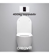 Creavit Terra Set Seramik Kanallı Gömme Duvara Sıfır Asma Klozet Beyaz