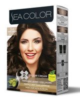 Sea Color 3.4 Koyu Kestane Vegan Krem Saç Boyası 50 ml