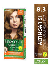 Nevacolor Natural Colors 8.3 Altın Sarısı Krem Saç Boyası 50 Ml