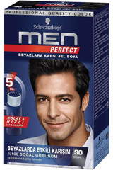 Schwarzkopf Men Perfect 90 Siyah Jel Erkek Saç Boyası 50 ml