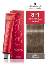 Schwarzkopf Igora Royal Doğal Tonlar 8.1 Açık Kumral Sandre Krem Saç Boyası 60 ml