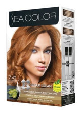 Sea Color 7.43 Yoğun Parlak Bakır Vegan Krem Saç Boyası 50 ml