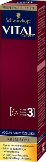 Schwarzkopf Vital Colors 7.65 Koyu Fındık Kabuğu Krem Saç Boyası 60 ml