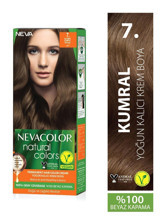 Nevacolor Natural Colors 7. Kumral Krem Saç Boyası 50 Ml