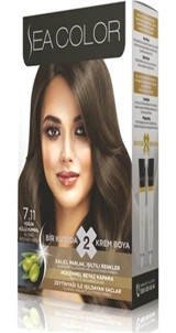 Sea Color Set 7.11 Yoğun Açık Küllü Kumral Krem Saç Boyası 50 ml