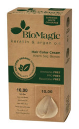 BioMagic Keratin & Argan Yağı 10.00 Açık Sarı Krem Saç Boyası 60 Ml