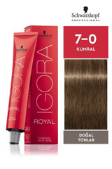 Schwarzkopf Igora Royal Doğal Tonlar 7.0 Kumral Krem Saç Boyası 60 ml