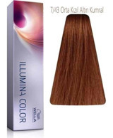 Wella Illumina 7.43 Orta Kızıl Altın Kumral Krem Saç Boyası 60 Ml