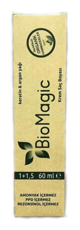 BioMagic Keratin & Argan Yağı 7.72 Küllü Kumral Amonyaksız Krem Saç Boyası 60 Ml