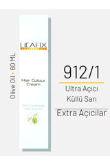 Lilafix Ultra Açıcı 912.1 Ultra Açıcı Küllü Sarı Krem Saç Boyası 60 ml