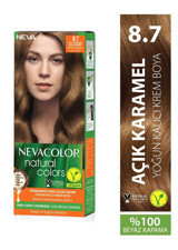 Nevacolor Natural Colors 8.7 Açık Karamel Krem Saç Boyası 50 Ml