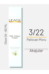Lilafix With Olive Oil 3.22 Patlıcan Moru Krem Saç Boyası 60 ml