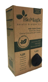 BioMagic Keratin & Argan Yağı 1.01 Derin Mavi Siyah Krem Saç Boyası 60 Ml
