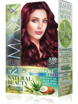 Maxx Deluxe Natural Beauty 3.66 Patlıcan Moru Amonyaksız Krem Saç Boyası 60 Ml