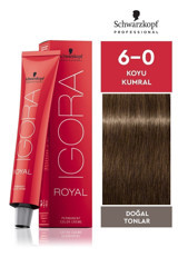 Schwarzkopf Igora Royal Doğal Tonlar 6.0 Koyu Kumral Krem Saç Boyası 60 ml