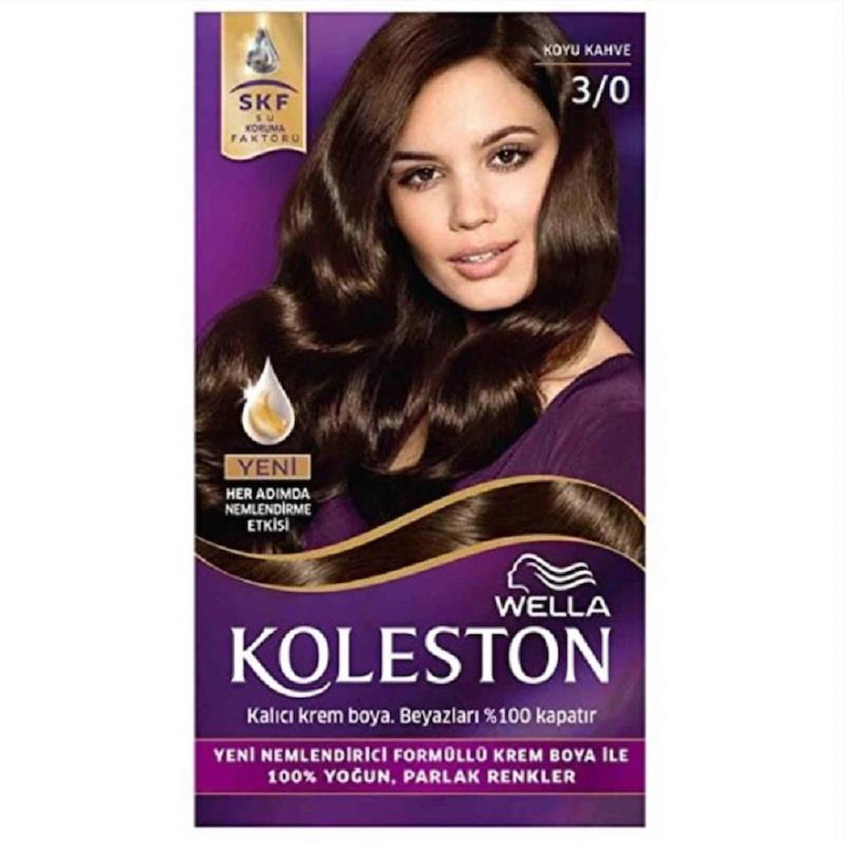 Wella Koleston Kit 3.0 Koyu Kahve Krem Saç Boyası 50 Ml