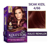 Wella Koleston Kit 4.66 Sıcak Kızıl Krem Saç Boyası 50 Ml