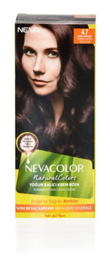 Nevacolor Premium 4.7 Türk Kahvesi Krem Saç Boyası 50 Ml