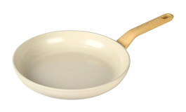 Berghoff Leo Balance Ahşap Saplı Alüminyum 24 cm Kızartma Tava Krem