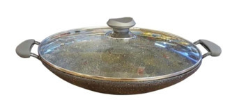 O.M.S 3228000734GRI Plastik Saplı Alüminyum 34 cm Saç Tava Gri