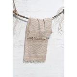 Baveno Etnik Pamuklu Plaj Havlusu Bej