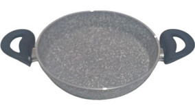 Cengiz Çeyiz Evit Plastik Saplı Granit 20 cm Düz Tava Gri