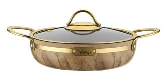 Brioni Selection Metal Saplı Alüminyum 20 cm Sahan Tava Krem