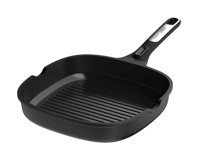 Berghoff Leo Phantom Plastik Saplı Alüminyum 26 cm Grill Tava Siyah