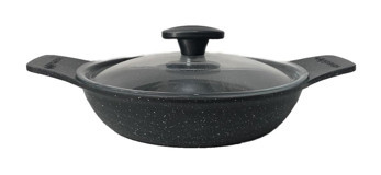 Thermoad Kapaklı Plastik Saplı Alüminyum Döküm 20 cm Sahan Tava Siyah