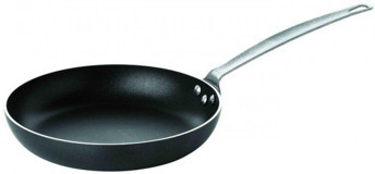 Altınbaşak Lazzetti Çelik Saplı Metal 28 cm Düz Tava Siyah