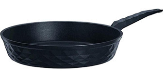 Karaca Biodiamond Plastik Saplı Diamond 26 cm Düz Tava Siyah