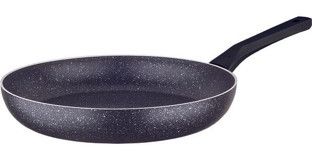 Emel Tetra Plastik Saplı Granit 20 cm Düz Tava Siyah