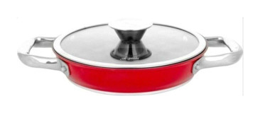 Aryıldız Trendy Prestige Metal Saplı Alüminyum 20 cm Sahan Tava Kırmızı
