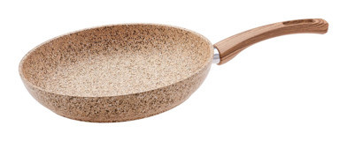 Karaca Wood Silver Ahşap Saplı Bio Granit 26 cm Düz Tava Kahverengi