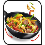 Tefal 1X Plastik Saplı Alüminyum 28 cm Kızartma Tava Siyah