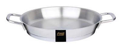 Fms Endüstriyel Çelik 22 cm Sahan Tava Gri