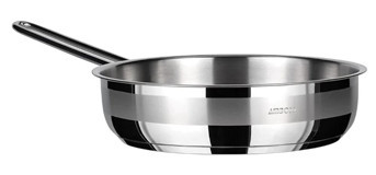 Amboss Saphire SAP-4462 Çelik Saplı Paslanmaz Çelik 24 cm Düz Tava Gri