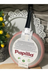 Papilla Fred Plastik Saplı Alüminyum 25 cm Krep Tava Pembe