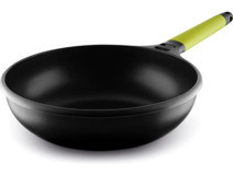 Castey Fundix Plastik Saplı Alüminyum Döküm 28 cm Wok Tava Gri